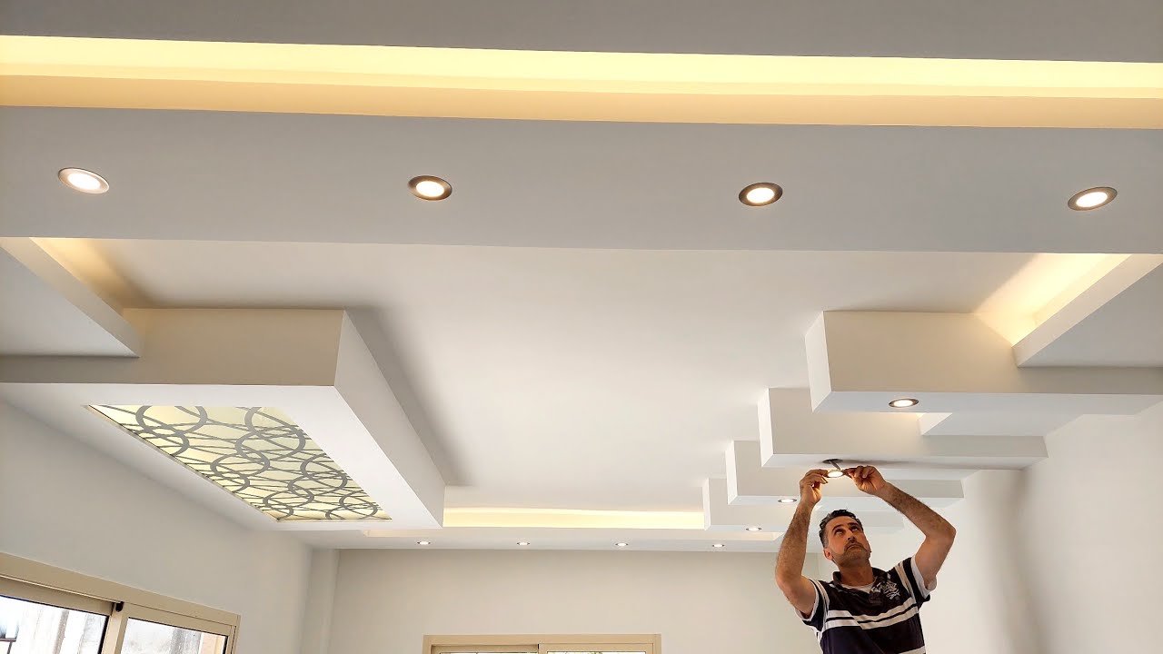 Как сделать современную отделку из гипсокартона краской и подсветкой