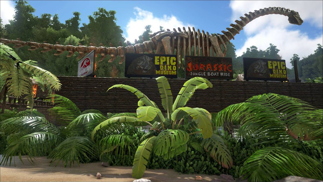 Jurassic Ark Survival Evolved Theme Park - YouTube