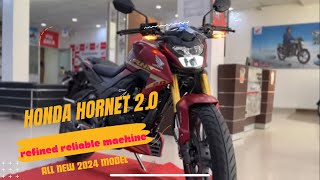 All new 2024 Honda hornet 2.0 bs6 phase 2 || refined reliable machine..matte sangria red metallic.