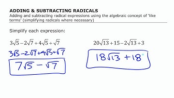 Adding & Subtracting Radicals • [5.1c] Pre-Calculus 11