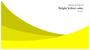 Shades & Tints of Bright Yellow color #fffd01 A Warm Yellow color #e2e000 #c6c400 #fffd1d #fffd39