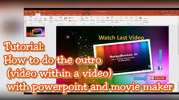Tutorial: How to do the outro (video within a video) with powerpoint and  movie maker