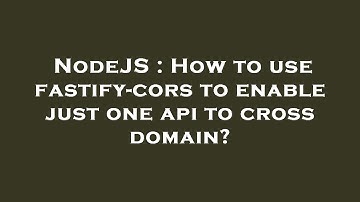 NodeJS : How to use fastify-cors to enable just one api to cross domain?