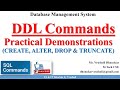 Dbms 11 ddl commands with practical demo  dbms  sql tutorial for beginners