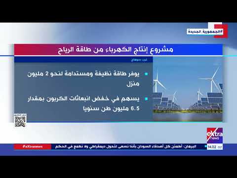 النشرة الاقتصادية مشروع إنتاج الكهرباء من طاقة الرياح غرب سوهاج