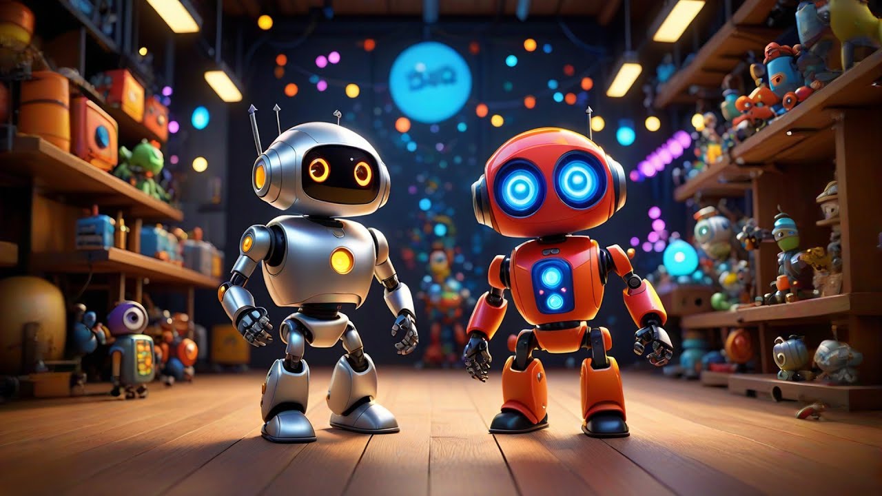 Two Little Robots Beep and Spin | Robot Song for Kids | Counting & Action Nursery Rhyme