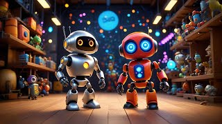 Two Little Robots Beep and Spin | Robot Song for Kids | Counting & Action Nursery Rhyme