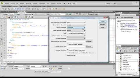 Tutorial: Inicio de sesión validando un usuario con contraseña, usuando Dreamweaver