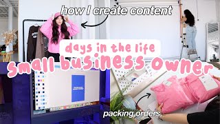 SMALL BUSINESS VLOG | organizing inventory, photoshoot, packing orders
