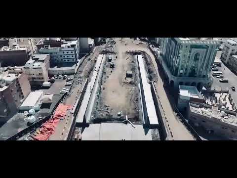 اعمال الإنشاءات في مشروع رؤى المدينة الواقع شرق المسجد النبوي الشريف المدينة المنورة السعودية