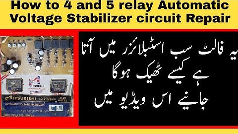 How to 4 and 5 relay Automatic Voltage Stabilizer circuit Repair