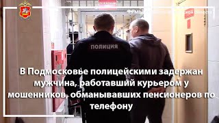 В Подмосковье полицейскими задержан мужчина, работавший курьером у мошенников