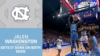 UNC'S Jalen Washington Does It On Both Ends