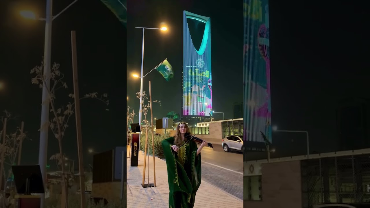 Anna Aberlé’s Majestic Violin 🎻 | Magical Performance on Saudi National Day 🇸🇦 