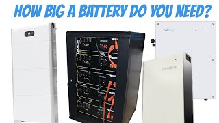 How to size a home storage battery