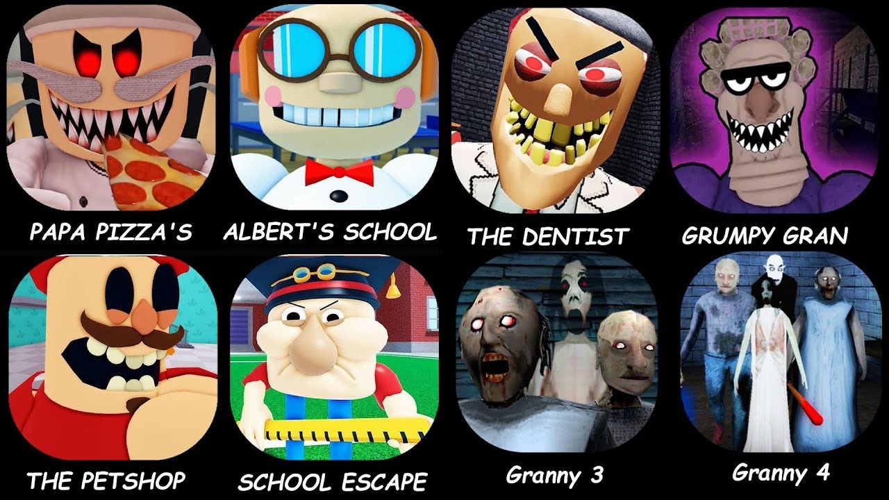 🚨BARRY'S PRISON RUN,Granny Body,Grumpy Gran,Mr Yumy's,Papa Pizza's, GREAT SCHOOL (First Person Obby)