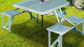Unpacking And Unfolding Picnic Table And Chairs 1080P Fhd Dolby Vision Super Dooper