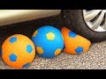 Crushing Crunchy &amp; Soft Things by Car! - EXPERIMENT: SOCCER BALL VS CAR