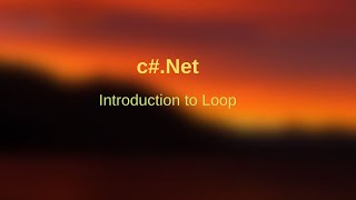 Part 5 Loop in C#.NET
