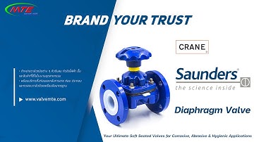 Diaphragm Valve ยี่ห้อ Saunders - Packless Design & In-line Maintenance