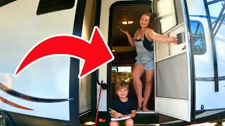 Our First RV Stop! (+ Tour Inside!)