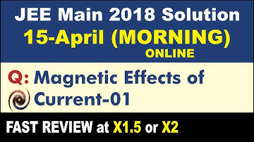 JEE Main 2018 Physics Solutions | Magnetic Effects of Current-01