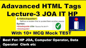 JOA IT 903, HTML Tags | JOA Preparations | HTML Fundamental JOA
