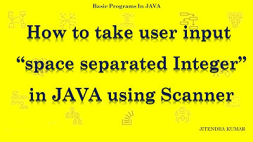 Space separated integer taking input in java || Space separated input using java