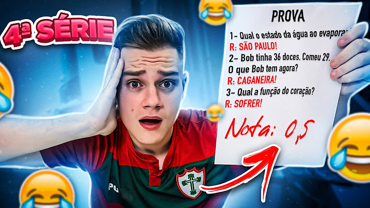 FIZEMOS UMA PROVA DO 3° ANO E TIRAMOS ESSA NOTA...