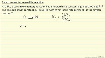 Rate Constant for a Reversible Reaction (Example)