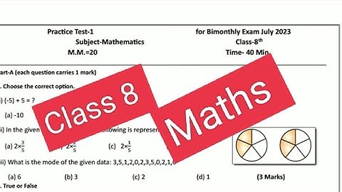 Bimonthly July sample paper 2023 class 8 Maths PSEB #pseb #solved #samplepaper #class8maths