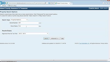 Property search using the online property database portal