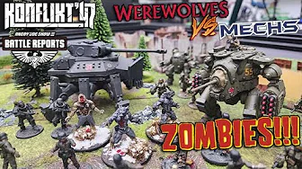 Hobby: The NEW Konflikt '47! - ZOMBIES & Werewolves vs MECHS in World War II! - Battle Report
