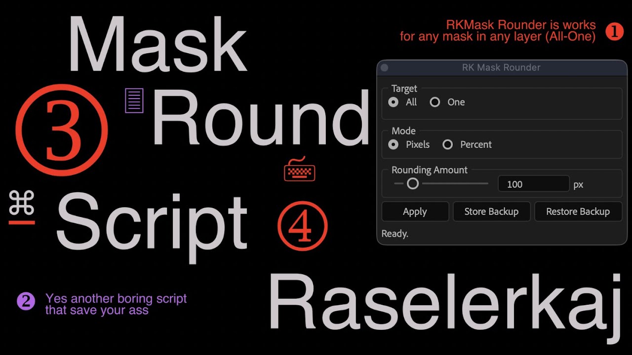 Round MASK in AFTER EFFECTS like never before | Mask Round Script | Free AEscript | RaselerKaj
