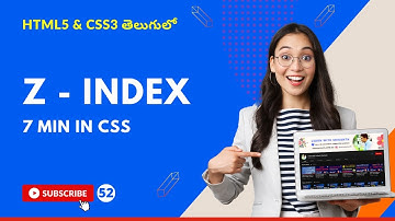 CSS3 Full Course[4K] - 52 | CSS Z - Index Property Explained in CSS | Telugu #css #html #webdev