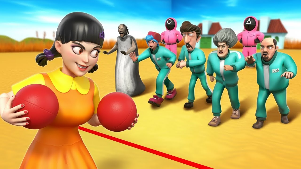 Squid Game vs Scary Teacher 3D | Money Winner Dodge Ball x Emergency Green Light Red Light Challenge