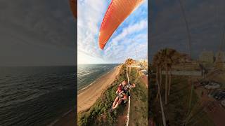 Soft landing, happy passenger #параплан #батйам #израиль #полеты #paraglidingisrael #tandem