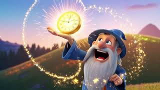 Cartoon Boy Playing Instead Of Studying, Clock Glowing, Time Rewind Effect