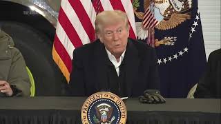 President Trump says he's considering 'getting rid of FEMA' as he visits North Carolina