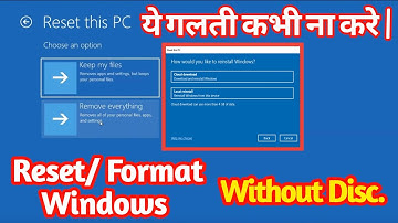 Windows 10- Full Details Reset Windows💻 Easily Process 2022 Without Disk💿 #windows #laptop  #ndrock