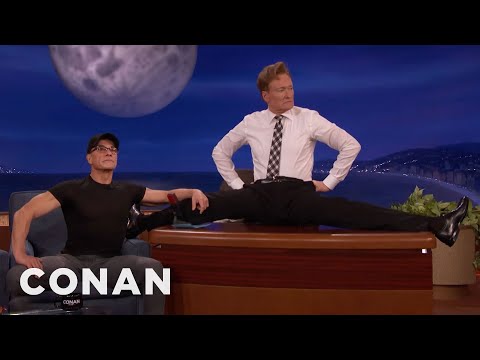 Jean-Claude Van Damme Helps Conan Limber Up | CONAN on TBS