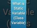 What is static variable | Java for beginners | java for freshers | basics of java