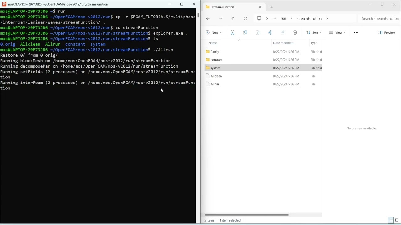 inerFoam Solver: Wave Case