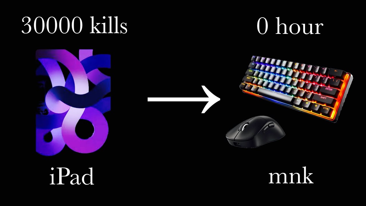 【Narrow One】iPad 30,000-Kill Player Tries PC for the First Time (Highlights)
