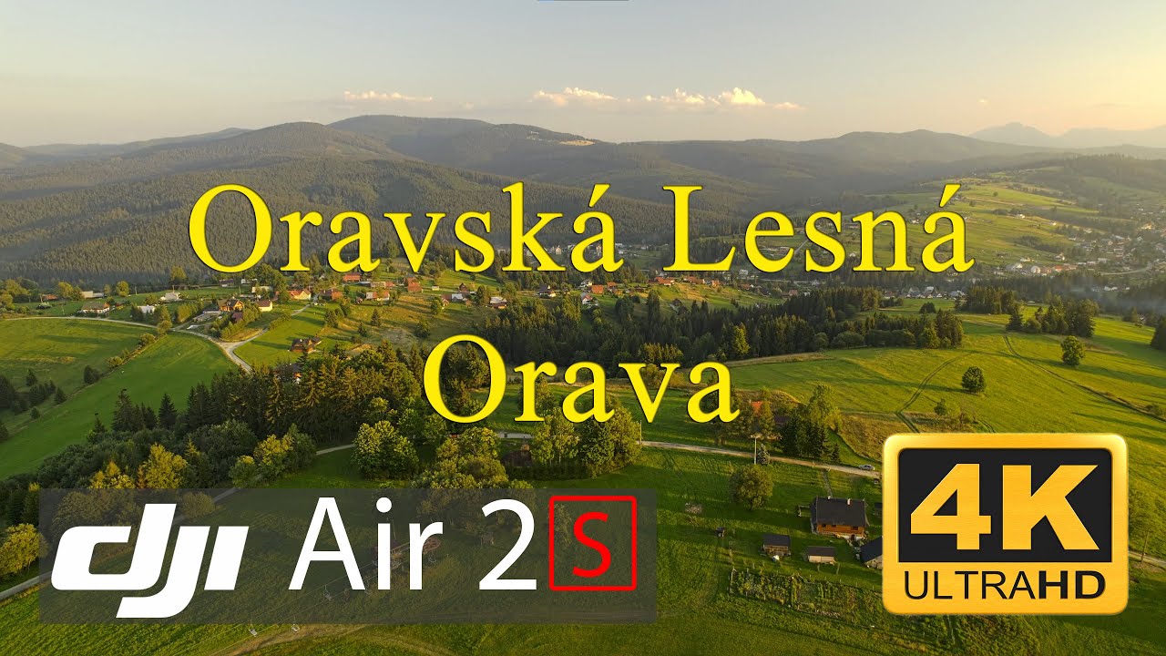 4K Oravská Lesná - Orava - Slovakia. Piano Relaxing video drone. DJI Air 2S 