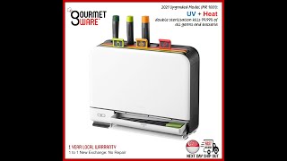 6 in 1 UV Disinfecting + Heat Sterilising Cutting Board and Knife Set by Morphy Richards (MR 1001)