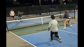 High level Pickleball. AJ and Nicole vs. Matt and ???