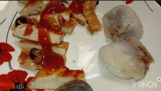 YUMMY MIDNIGHT SNACKS AROZ CALDO MINI PIZZA & DESSERT MASI( Rice ball filled w/ crushed peanut)#fyp