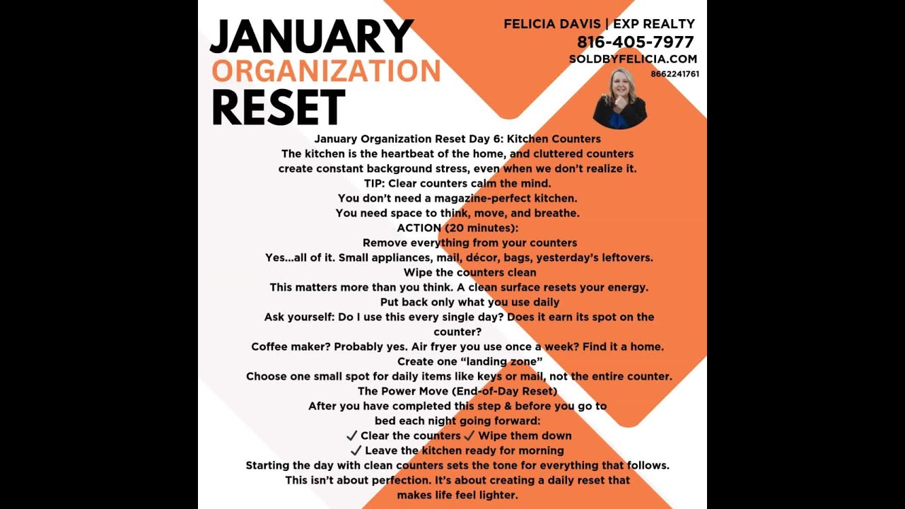 January Organization Reset  Day 6: Kitchen Counters
