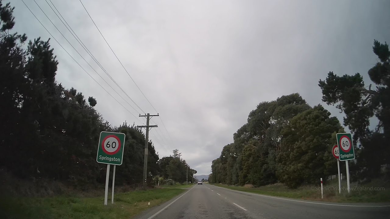 Driving from Rakaia to Springston Canterbury New Zealand 4K YouTube